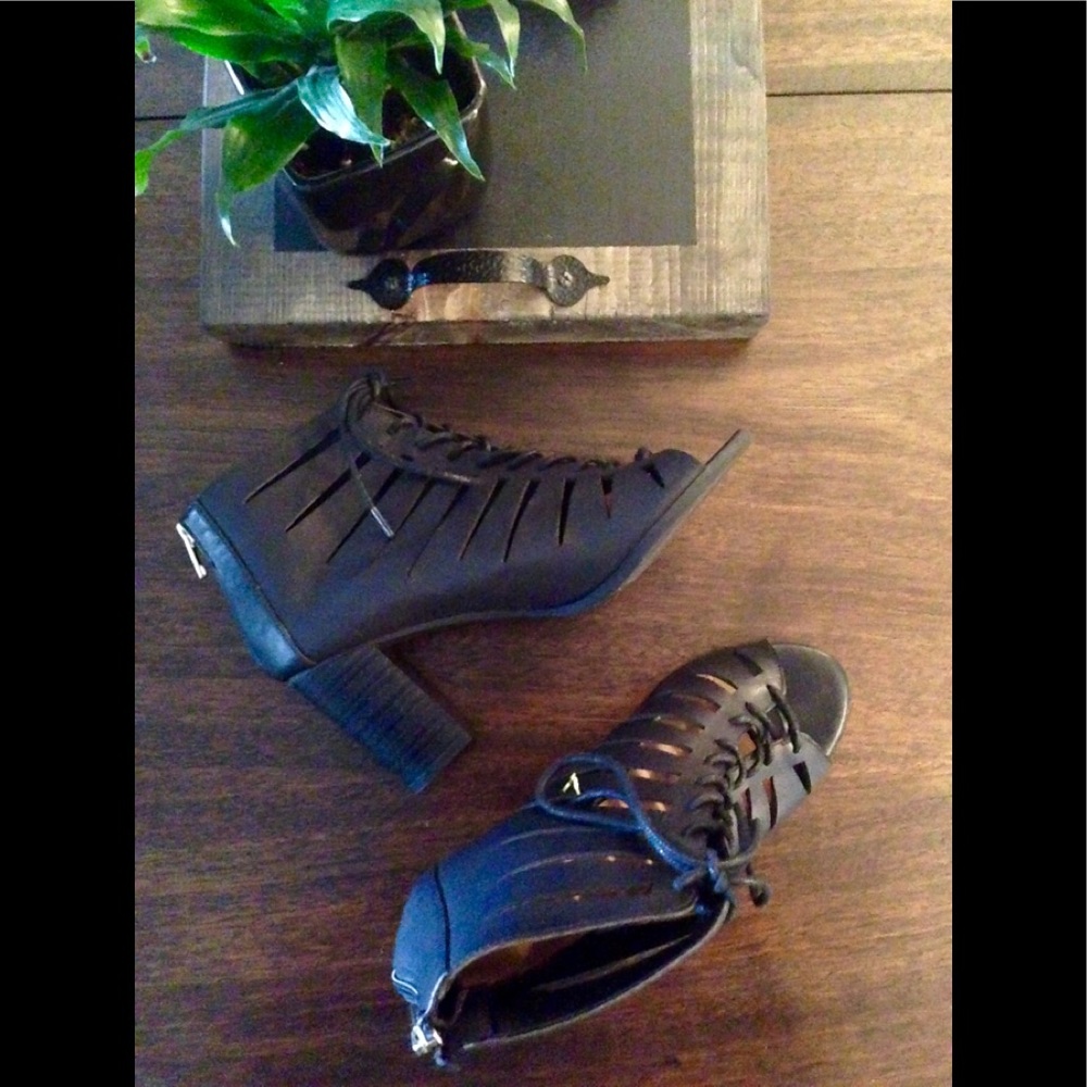 Call it Spring Fun Open Toe Booties!